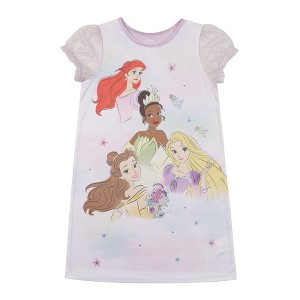Kids Disney Princesses Watercolor Nightgown Pajamas - 1 of 1