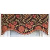 RLF Home Lady Diane Cornice Valance Brown with Multicolor Tassel Trim 100% Cotton Fits Up to 48"W 50" x 17"  Brown - 3 of 4