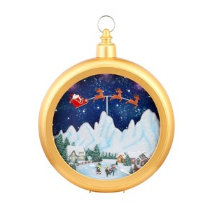 Mr. Christmas LED Illuminated Christmas Tree Ornament with Animated Scene - 1 of 2
