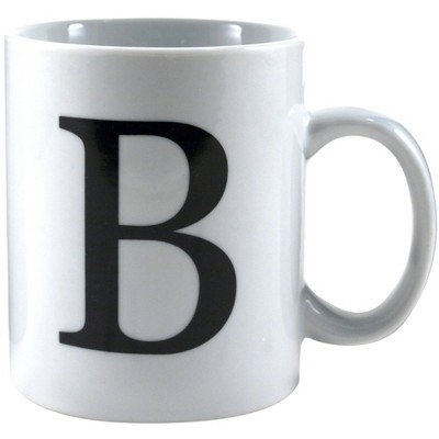 Oneida Porcelain Monogrammed Initial Letter B Mug, Set Of 6 : Target