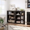 3 Tier Bookcase, Farmhouse Book Shelf with Storage, 40 Inch Tall Open Display Bookshelves - 3 of 4