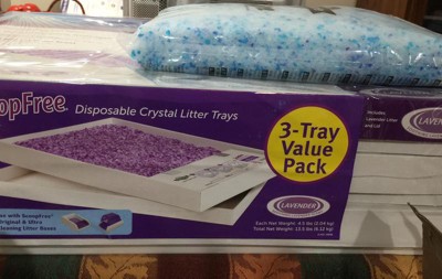 ScoopFree by PetSafe Disposable Crystal Lavender Litter Tray for Cats, 1.6  fl. oz., Pack of 1