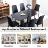 NicBex 63 Inch Rectangle Dining Table with Faux Marble Tabletop and U-Shape MDF Base for 6 to 8,Living Meeting Room - 4 of 4