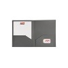 JAM Paper Heavy Duty 2-Pocket Folders Grey 6/Pack (383HGYA) - 3 of 4