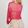 Womens Cardigans Knit Long Sleeve Cropped Hollow Out Cardigan Tops - 2 of 2
