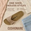 CUSHIONAIRE Leeds Sandals for Women, Slip On Big Buckle Slide Womens Sandals with Memory Foam Footbed, Comfortable Summer Footwear - 3 of 4