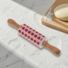 Unique Bargains Rolling Pin Small Silicone Solid Wood 1 Pc - 2 of 4