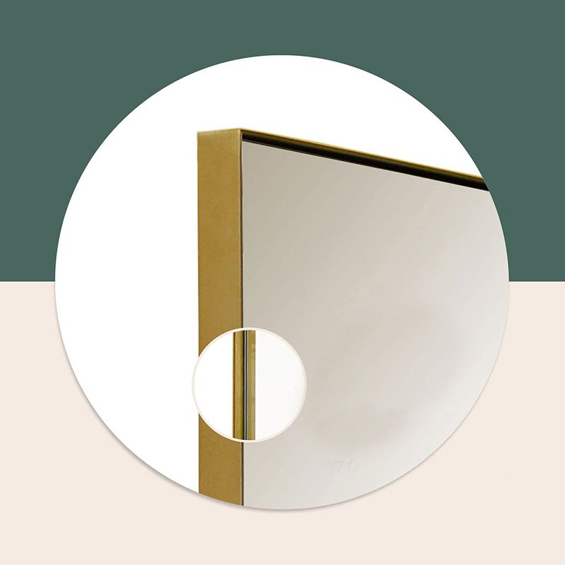 Hamilton Hills Rectangle Mirror with Metal Gold Frame, 4 of 5