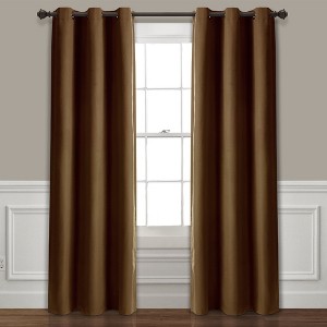 Absolute Blackout Window Curtain Panels Mocha 76X84 Set Each 38x84 - 1 of 4