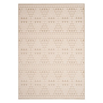 5'1"x7'6" Geometric Design Loomed Area Rug Light Beige/Cream - Safavieh