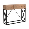 NicBex Narrow Console Table with 2 Drawers,Stylish Minimalist Entryway Table with Metal Frame,Modern Couch Table for Living Room,Natural - 4 of 4