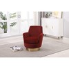 CAVINAS Swivel Barrel Chair with Gold Base,360° Rotating Accent Chair,Reading Chairs for Living Room & Bedroom,300LB Capacity - 2 of 4
