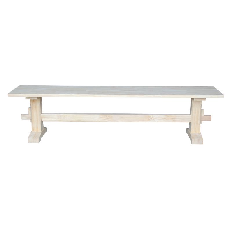 72" Trestle Bench Unfinished - International Concepts, 3 of 10