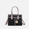 MKF Collection Livia Women's Satchel Bag Vegan Leather by Mia K - Black Pewter - 2 of 4