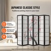 VEVOR Room Divider, 6 Panel Japanese Room Divider Screen, Wood Folding Privacy Screen Indoor, Japanese Partition Portable Decoration Dividers Black - 3 of 4