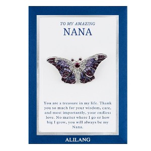 Anna-Kaci Empress Monarch Butterfly Purple Crystal Rhinestone Brooch Pin - 1 of 4