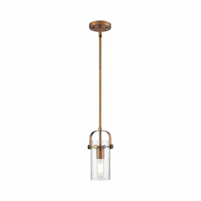 Pilaster II Cylinder - 1 Light Pendant In Contemporary Style-9.5 Inches Tall and 5 Inches Wide