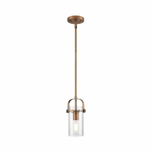 Pilaster II Cylinder - 1 Light Pendant In Contemporary Style-9.5 Inches Tall and 5 Inches Wide - 1 of 1