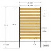 72.8" H x 38.5" W Cedar Wood Privacy Fence Screen, Outdoor Privacy Fence for AC Unit, Trash Can, Pool Equipment Enclosure – The Pop Home - 2 of 4