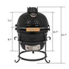 Winado 13 in. Charcoal Grill in Black with Built-In Thermometer - 2 of 4