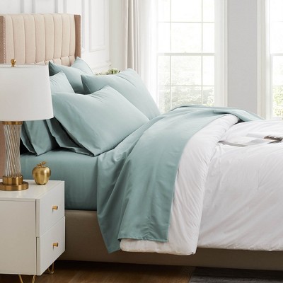 Sky Blue California King Microfiber Deep Pocket Sheet Set