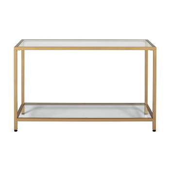 47" Camber Modern Glass Console Table Gold - Studio Designs Home