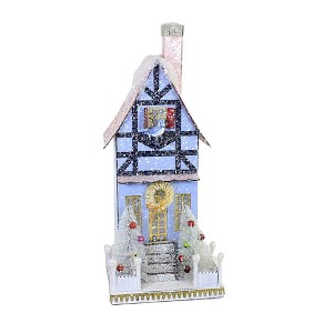 Cody Foster 14.5 Inch Bluejay Manor Putz Village Light Up Retro Village Buildings - 1 of 4