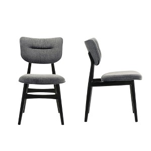 Omax Decor,Joss Solid Wood Dining Chairs Upholstery (Set of 2) - 1 of 4