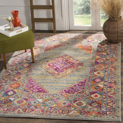 Gray Hand-Knotted Synthetic Easy Care Rug 4' x 6'