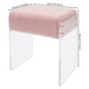 YIYIBYUS Modern Minimalist Acrylic Stool Chair, Makeup Stool Chair with Cushion, Modern Multifunctional Vanity Stool - 4 of 4