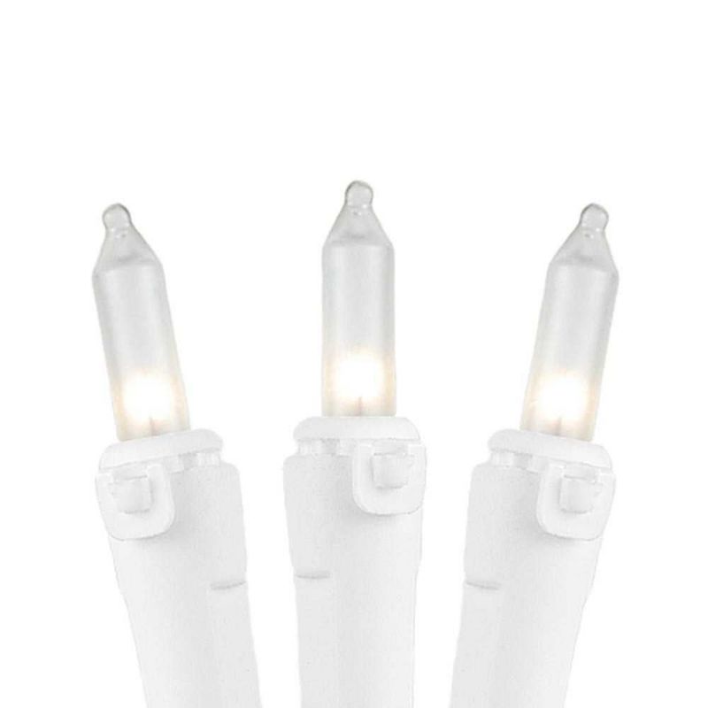 Novelty Lights 100 Light Incandescent Mini Christmas String Lights White Wire 50 Feet, 4 of 5