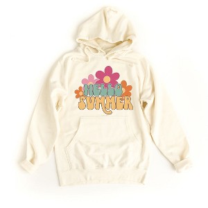 Simply Sage Market Women's Graphic Hoodie Hello Summer Flowers - 1 of 2