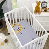 Little Love by NoJo Roarsome Lion Grey and Gold Photo Op Fitted Mini Crib Sheet - 4 of 4