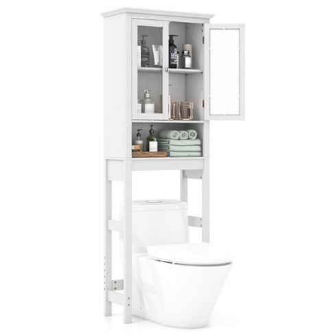 Costway Over The Toilet Storage Cabinet Bathroom Space Saver w