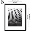 Americanflat 11x14 Picture Frame in Black - Displays 8x10 With Mat and 11x14 Without Mat (2 Pack) - 2 of 4