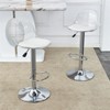 RISOKEYS Minimalist Bar Chairs and Bar Stools - Set of 2 Rotating and Adjustable Height Bar Chairs with PET Backrest and PU Seats for Restaurants - 2 of 4