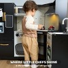 Joyfy Pretend Kitchen Playset Wooden Corner Kitchen with Lights & Sounds Play Food Toys Fridge Ice Maker & Cookware Birthday Gift for  Kids Ages 3+ - 3 of 4