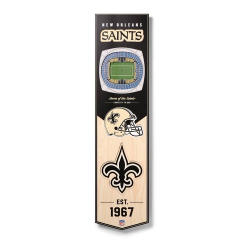 8 x 32 NFL New Orleans Saints 3D Stadium Banner