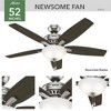 Hunter Fan 52" Newsome Ceiling Fan with LED Light Kit and Pull Chain Brushed Nickel - 2 of 4