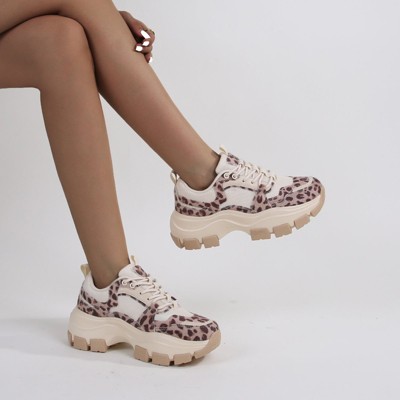 Женские кроссовки BERNESS Women's Damian Leopard Chunky Sole Platform Sneaker Multicolor 8 — фото 4