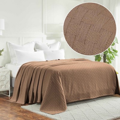 Basketweave Cotton Blanket by Blue Nile Mills