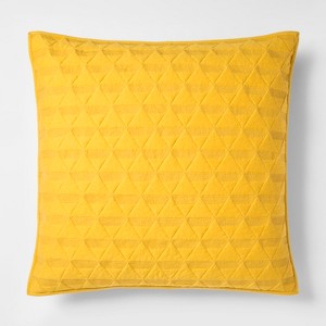 Citron Triangle Stitched Jersey Sham (Euro) - Project 62 + Nate Berkus