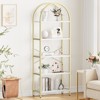 homfan Bookshelf 5 Tier Bookcase, Arched Display Racks Tall Standing - 2 of 4