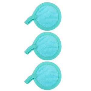 Unique Bargains Soft Flannel Pads Reusable Makeup Remover Eco Pads Facial Make Up Cleansing Removal for Most Skin Types 3 Pcs - 1 of 4