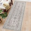 Washable Botanical Area Rug Soft Boho Farmhouse Floor Carpet Non Slip Floral Print Indoor Kitchen Rugs for Living Room - 3 of 4