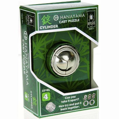 University Games Hanayama Level 4 Cast Metal Brain Teaser Puzzle - Cylinder