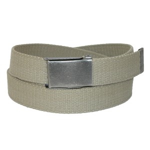 CTM Men's Big & Tall Belt with Flip Top Nickel Buckle (Pack of 3) - 1 of 4