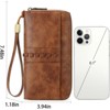 Clotth Vegan Leather Womens Wallet - RFID Blocking Large Capacity - Ladies Zip Around Clutch with Detachable Wristlet, for Daily Use,Travel - 3 of 4
