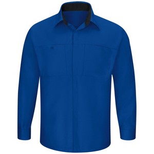 Red Kap Men's Long Sleeve Performance Plus Shop Shirt With Oilblok Technology - 1 of 4
