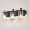 LNC Aries 19-in 3-Lights Black and Mason Jar LED Farmhouse Vanity  Lights - 2 of 4